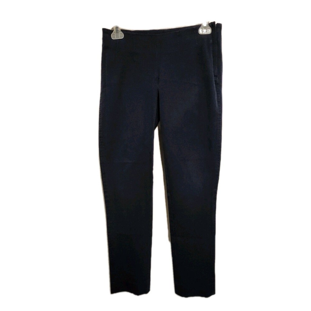 Lilly Pulitzer Women's Navy Casual Pants Flat Front, Side Zip, Size 0